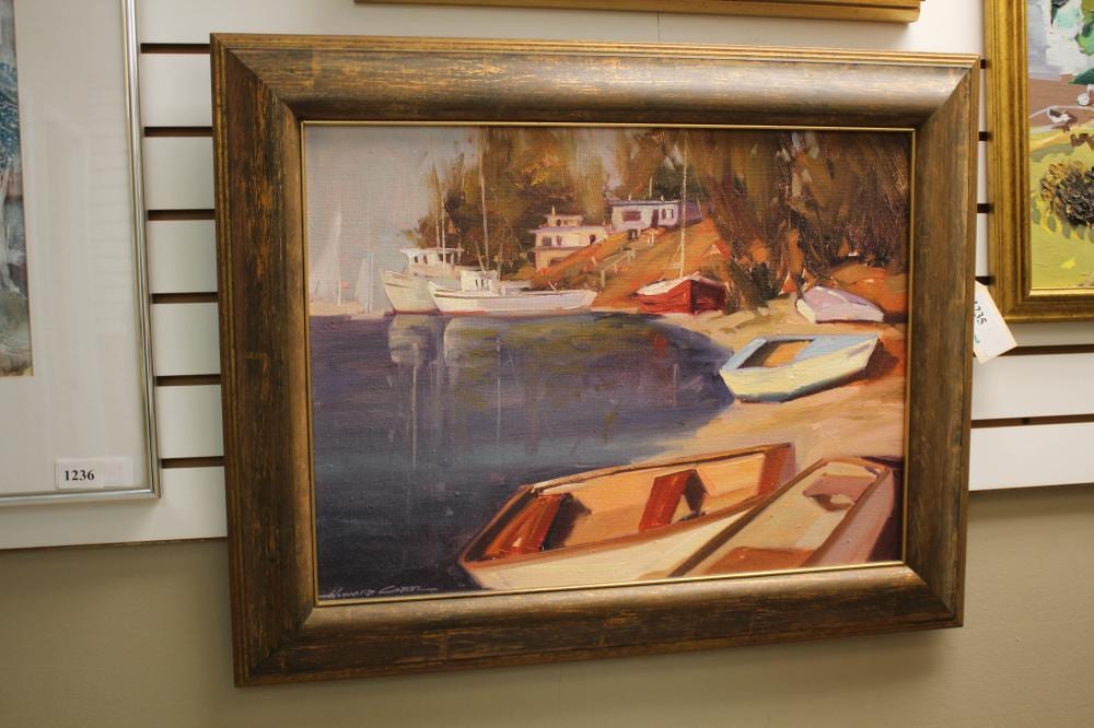 Howard Carr comparable auction result: howard carr ca oil on canvas by the bay