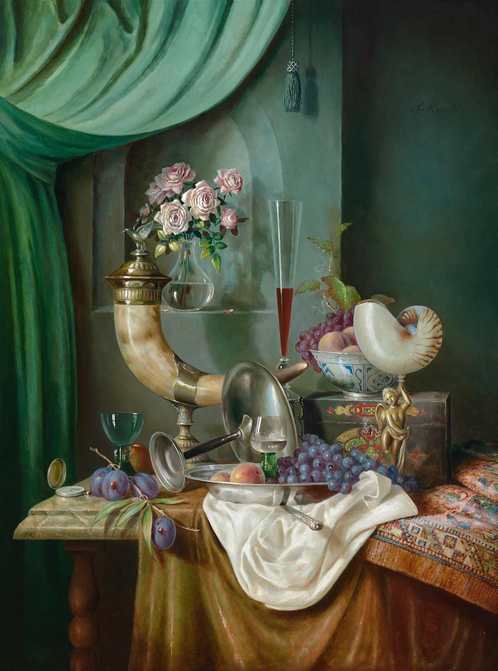 Joseph (1886) Albert comparable auction result: jos jozef kivits holland australia 1945 still life banquet oil on board 120 5 x 90 cm 47 4 x 35 4 in frame 145 x 115 x 5 cm 57 0 x 45 2 x 1 9 in