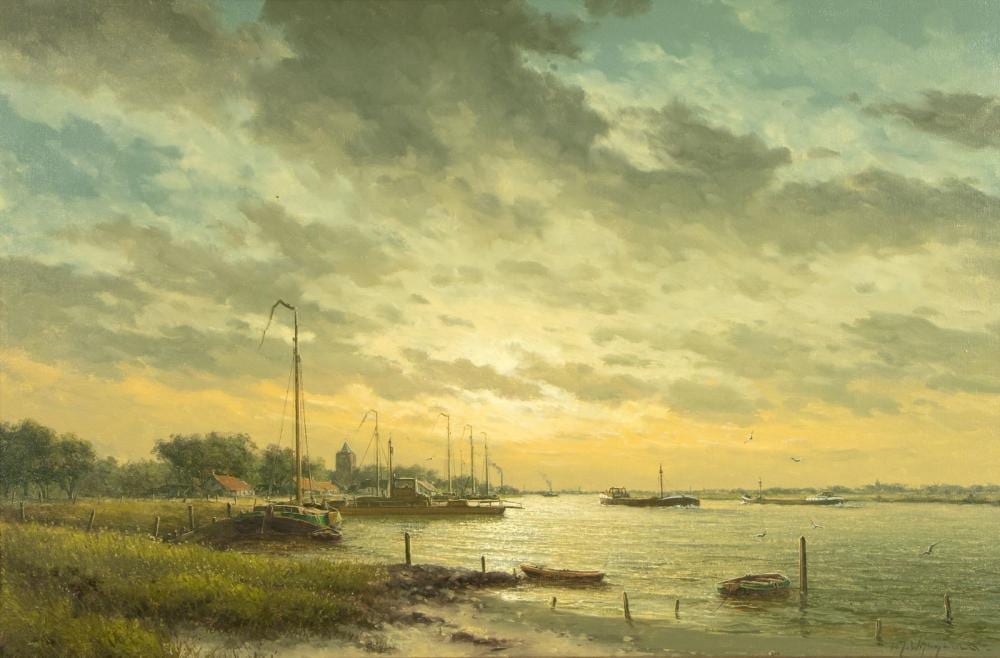 Herman Jozef Wijngaard comparable auction result: herman jozef wijngaard 1922 2012 gezicht op de ijssel