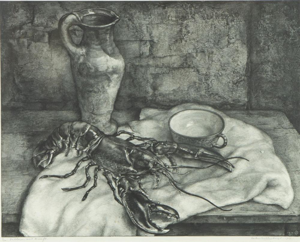 Aart van Dobbenburgh comparable auction result: aart van dobbenburgh 1899 1988 stilleven met kreeft