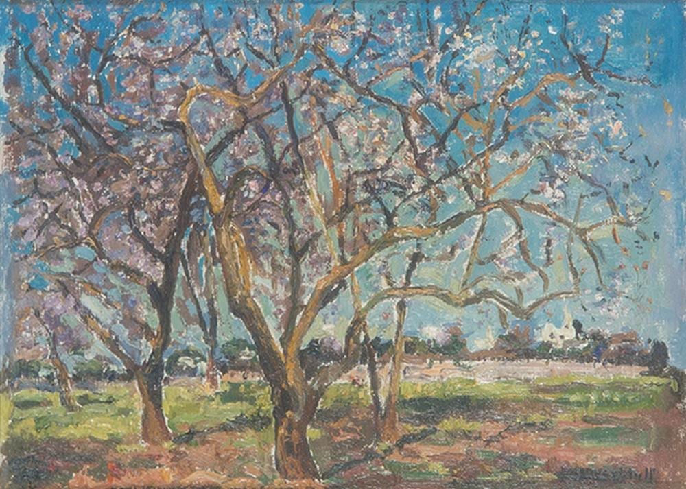 joan vives llull almond trees in bloom · Subastas Segre · 2024-03-19 Joan Vives Llull comparable auction result: joan vives llull almond trees in bloom