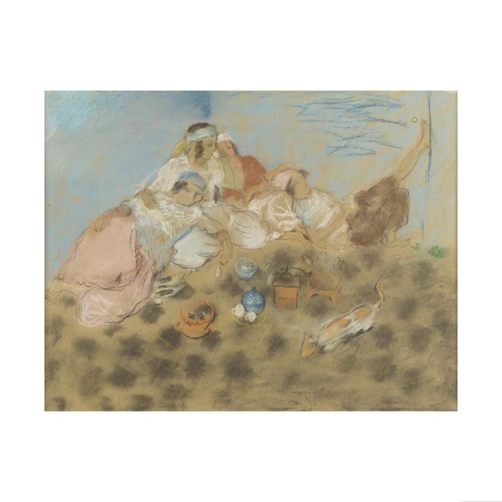Jean Launois comparable auction result: jean launois france 1898 1942 alger quatre femmes orientales au repos