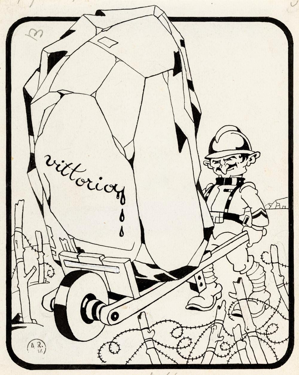 Antonio Rubino comparable auction result: antonio rubino victory 1918