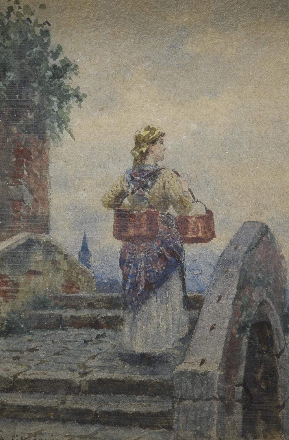 Nazzareno Cipriani comparable auction result: watercolor by nazzareno cipriani