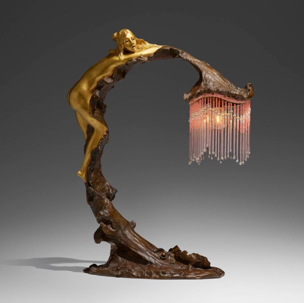 paul loiseau rousseau art nouveau figural lamp · Rago Arts and Auction Center · 2024-03-21 Paul Loiseau-Rousseau comparable auction result: paul loiseau rousseau art nouveau figural lamp