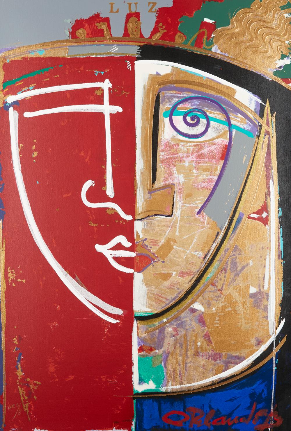 Orlando Agudelo-Botero comparable auction result: orlando agudelo botero luz serigraph