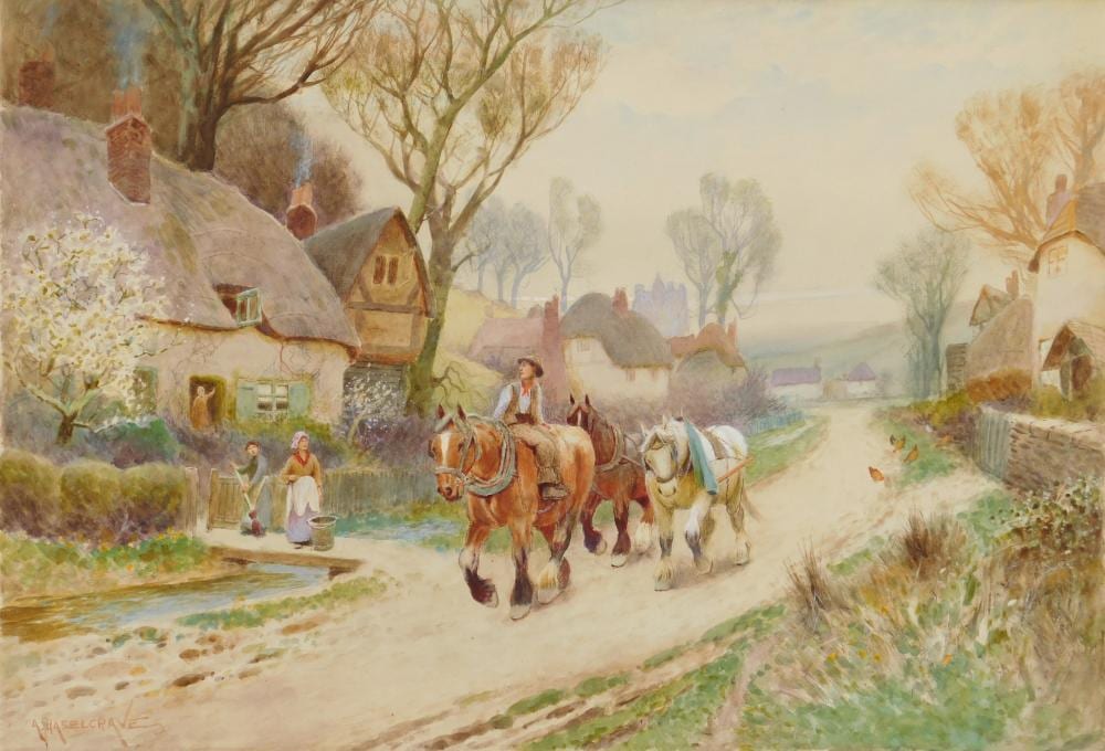 Albert Haselgrave comparable auction result: albert haselgrave british 19th c watercolor