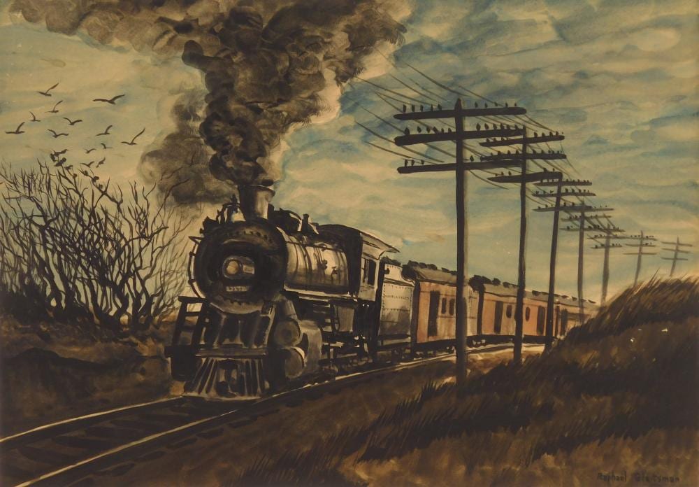 Raphael Gleitsmann comparable auction result: raphael gleitsmann 1910 1995 watercolor