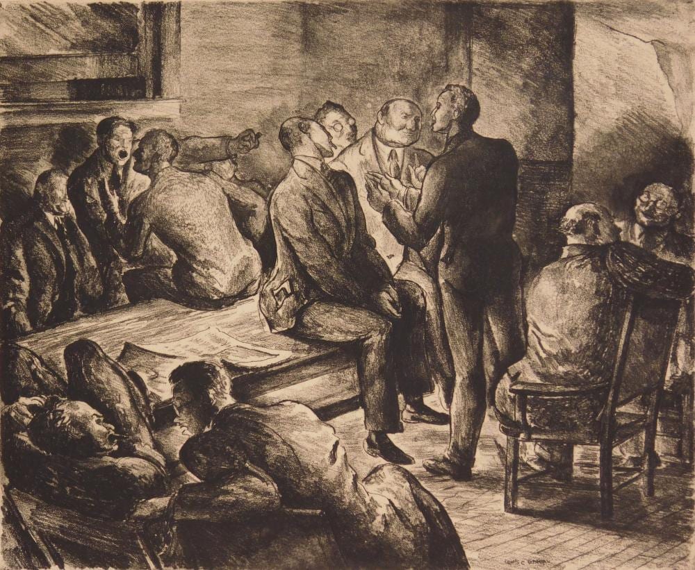Lewis C. Daniel comparable auction result: lewis c daniel american 1901 1952 soft ground etching