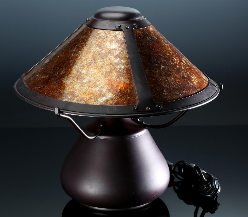 Craftsman Style Mica 007-01-0 Copper Beanpot Table Lamp sold by Ace Of Estates, lot 199155 — auction record photograph