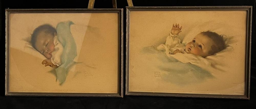 Bessie Pease Gutmann comparable auction result: lot of 2 framed bessie pease gutmann prints