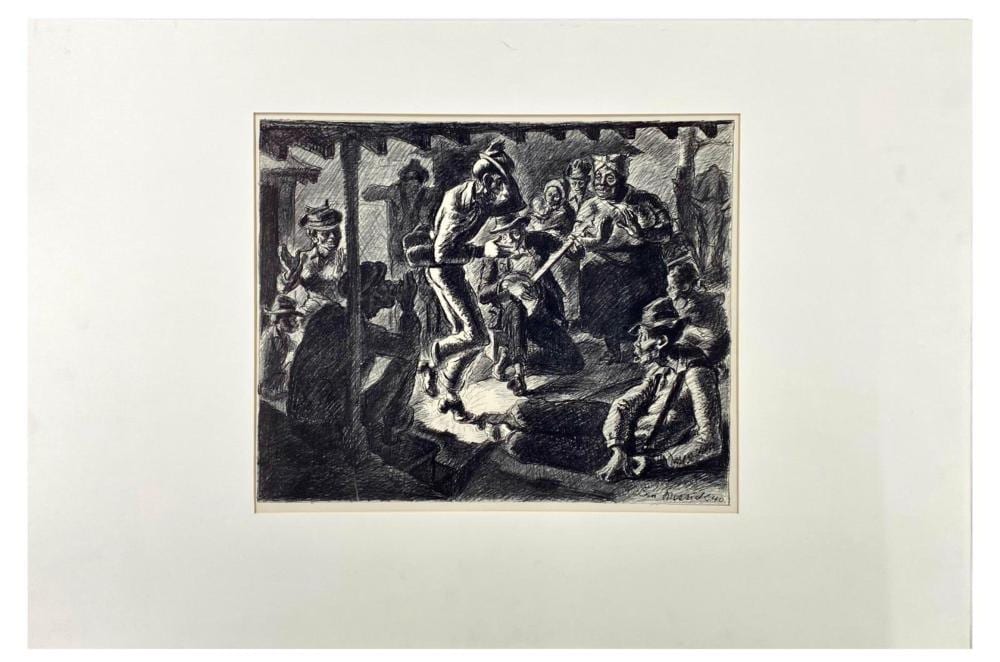 Ben Messick comparable auction result: ben messick plantation party lithograph