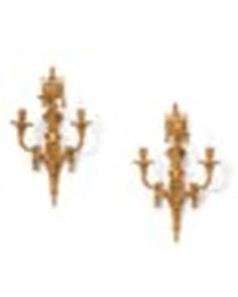Alexis Grimou comparable auction result: a pair of late louis xv ormolu three light wall lights after a design by je