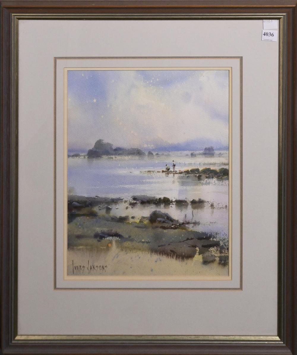 Ivars Jansons comparable auction result: ivars jansons holiday at palm cove watercolour signed lower left 33 x 26 5cm frame size 58 x 50cm