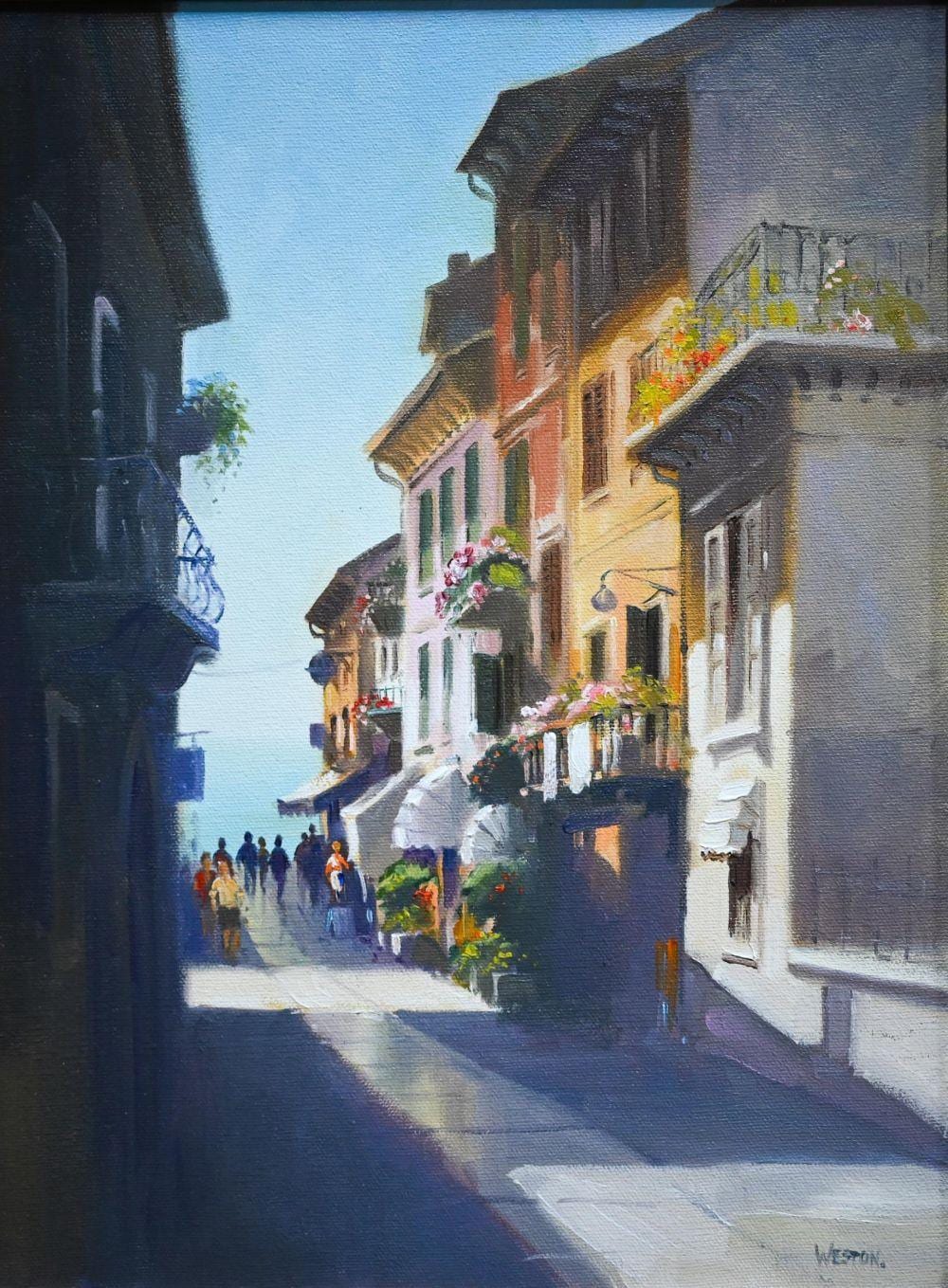 david weston b 1942 sun and cool shade oil on canvas signed lower right 39 x 29 cm c w · Andrew Smith & Son · 2024-03-20 David Weston comparable auction result: david weston b 1942 sun and cool shade oil on canvas signed lower right 39 x 29 cm c w