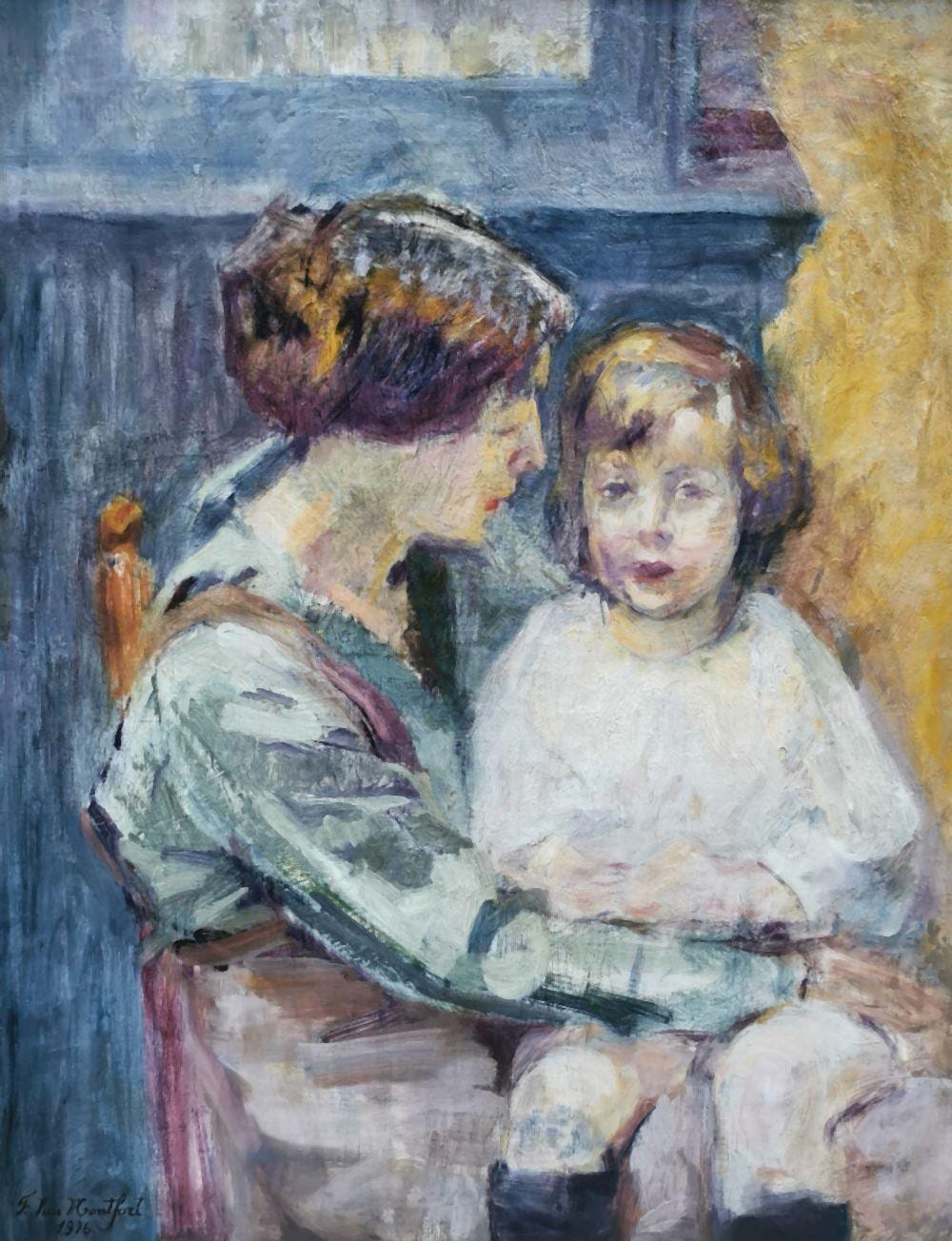 Franz van Montfort comparable auction result: franz van montfort 1889 1980 m re et enfant mother and child
