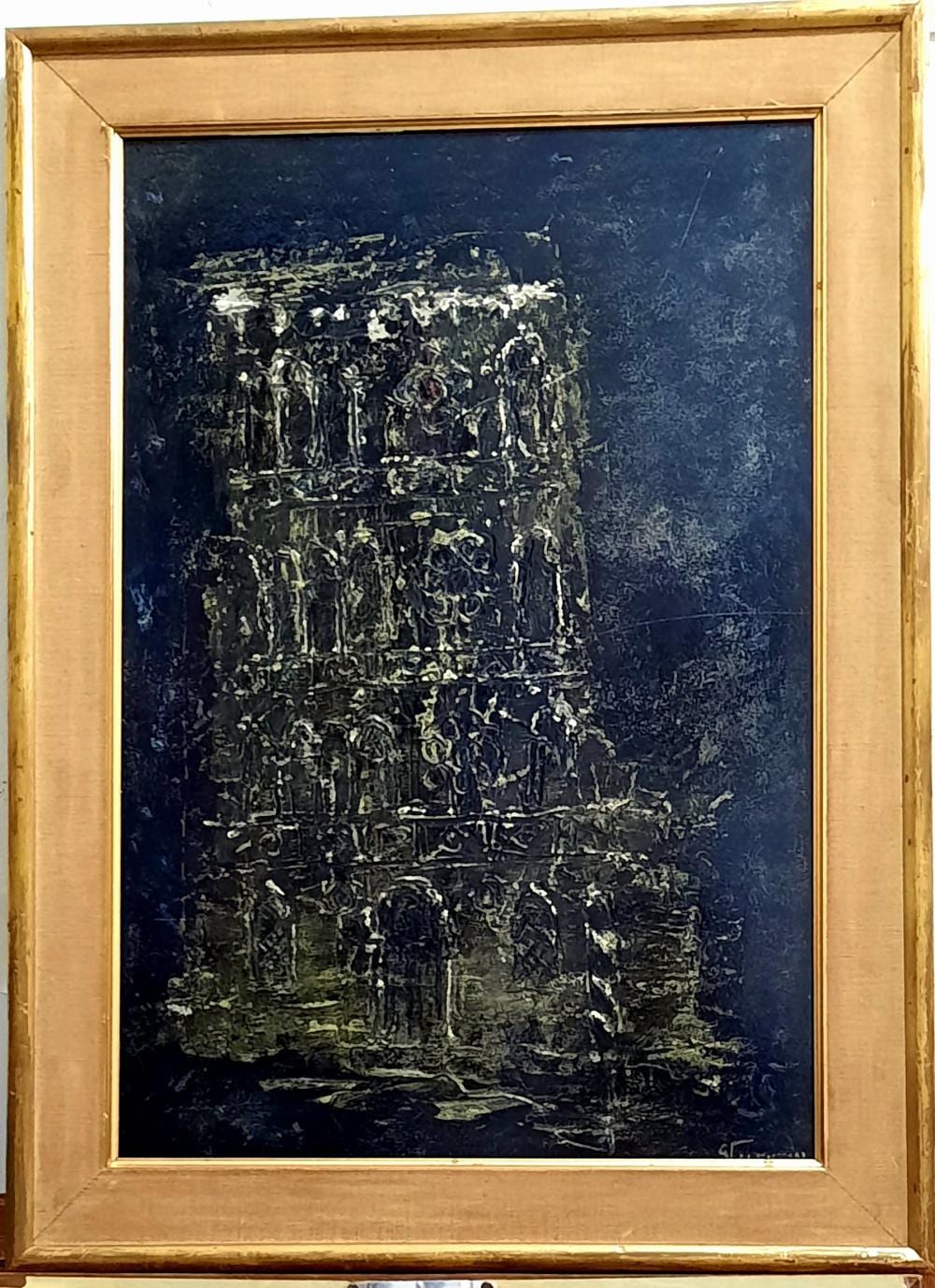 Giorgio Valenzin comparable auction result: giorgio valenzin oil and enamel on board