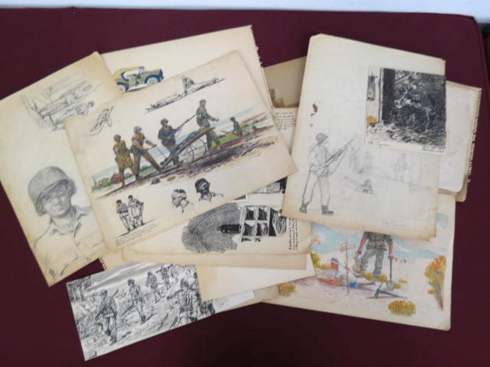John "Jack" Lehti comparable auction result: john jack lehti artworks military drawings