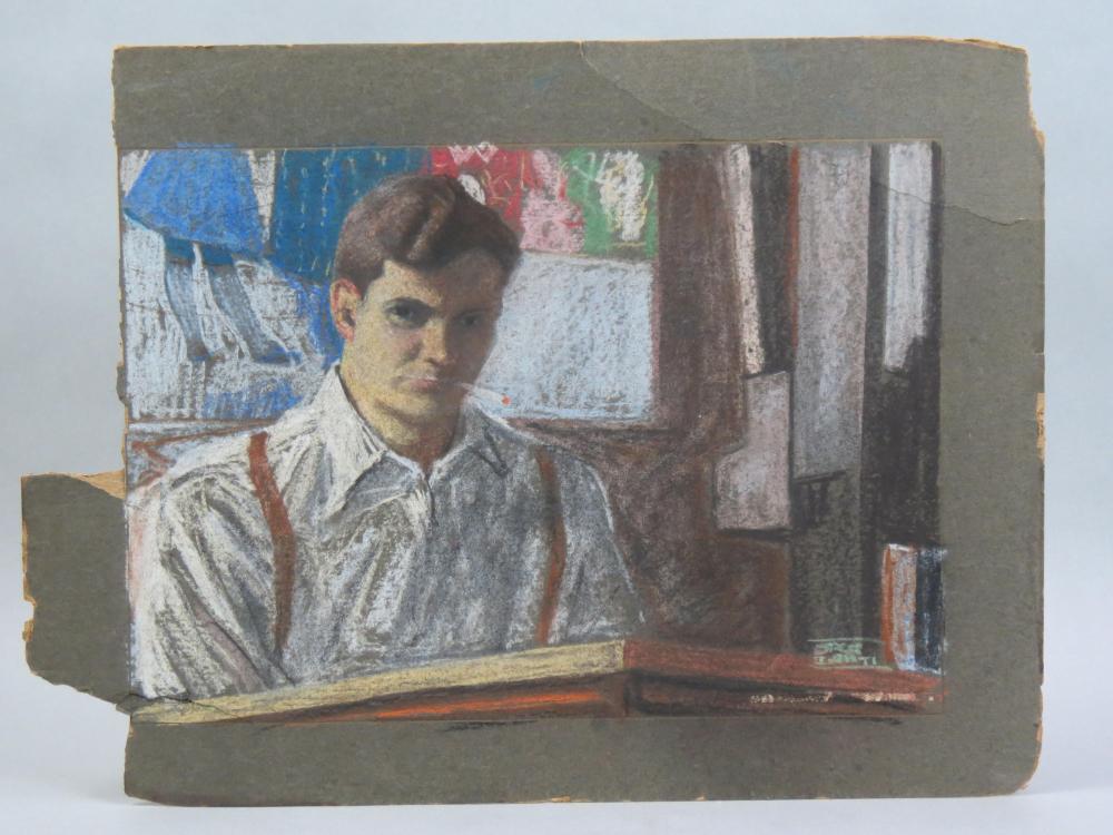 John "Jack" Lehti comparable auction result: john jack lehti pastel of young man