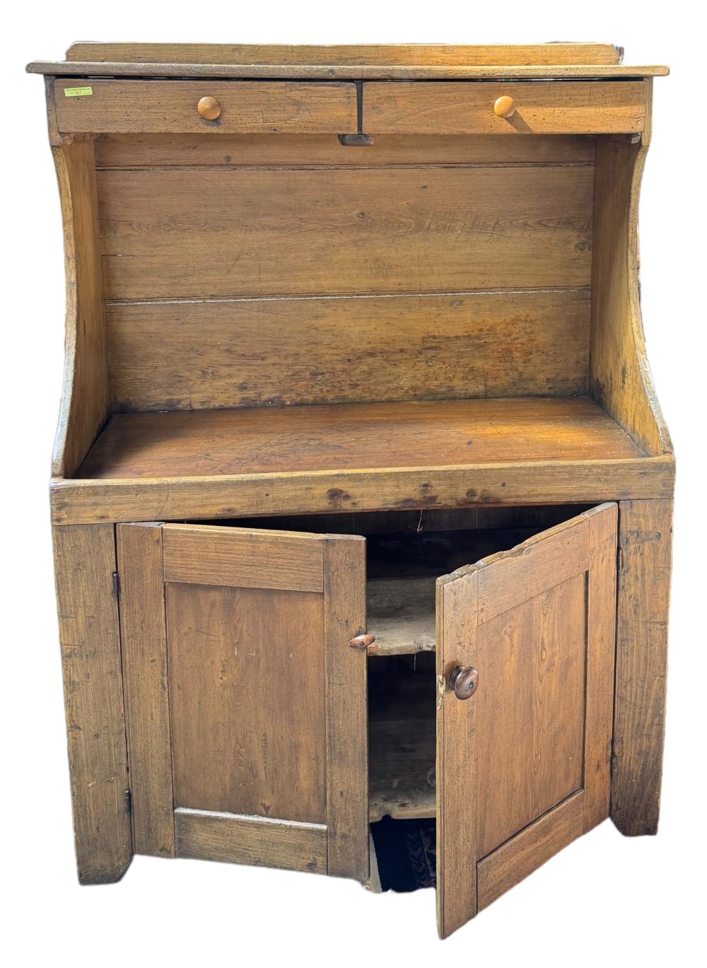 Antique Pine Dry Sink. sold by Direct Auction Galleries, Inc., lot 563 — auction record photograph