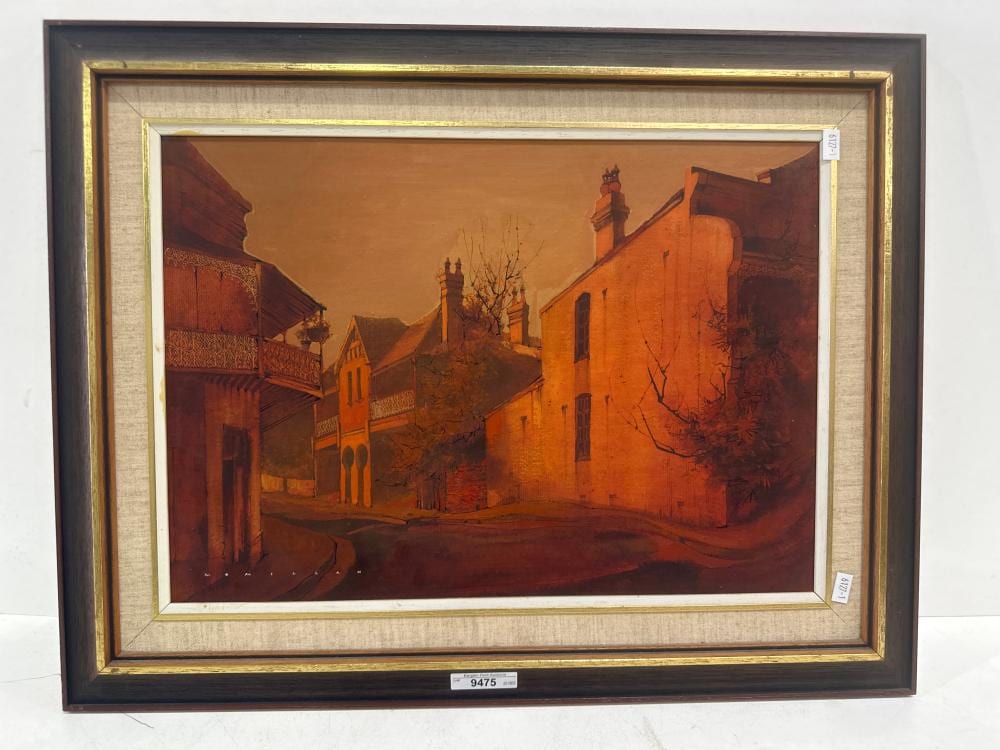 Alex McMillan comparable auction result: alex mcmillan australia 1910 1987 oil on board approx frame 57 x 45cm painting 42 x 30cm