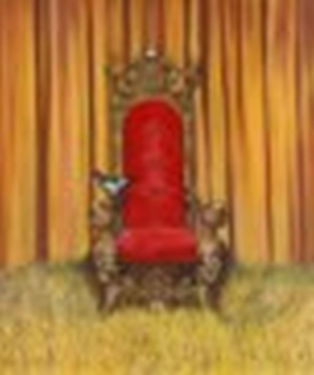 David Chan comparable auction result: david chan b 1979 throne oil on linen 180 x 150 cm 70 7 8 x 59 in