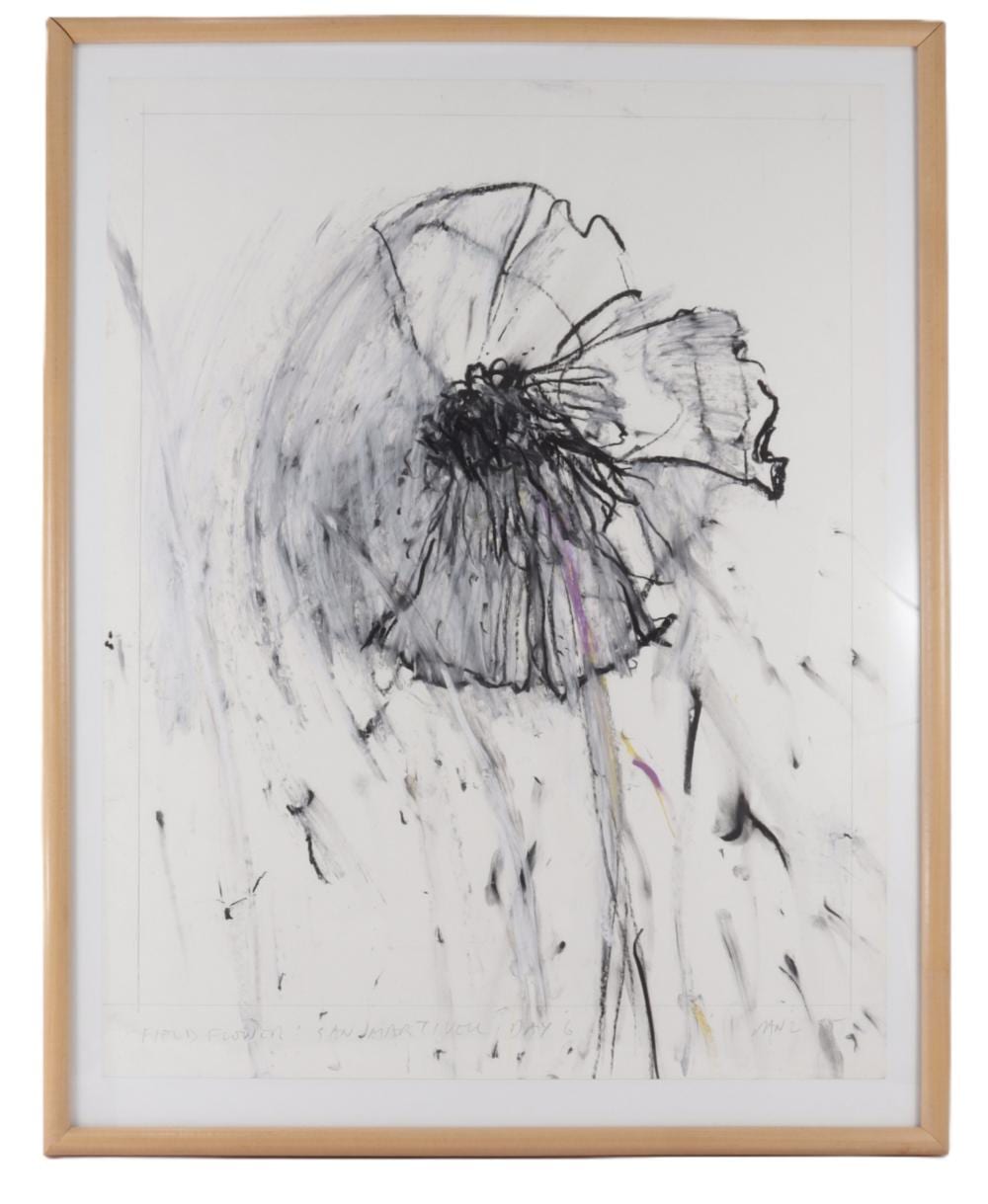 Robert Janz comparable auction result: robert janz field flower mixed media