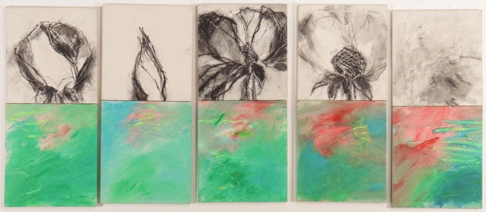 Robert Janz comparable auction result: robert janz wild rose m m on canvas
