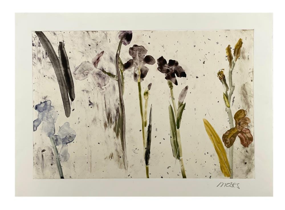 Forrest Moses comparable auction result: forrest moses iris monotype