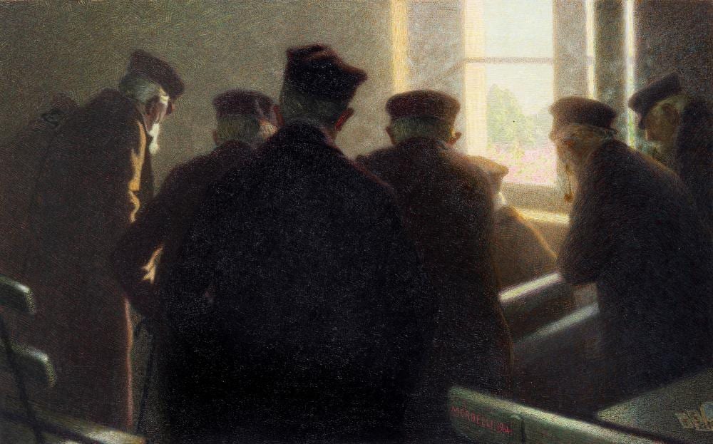 Angelo Morbelli comparable auction result: angelo morbelli 1853 1919 partita interessante