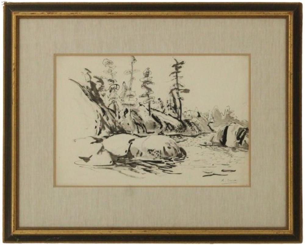 Arthur Lismer comparable auction result: arthur lismer 1885 1969 canadian ink drawing