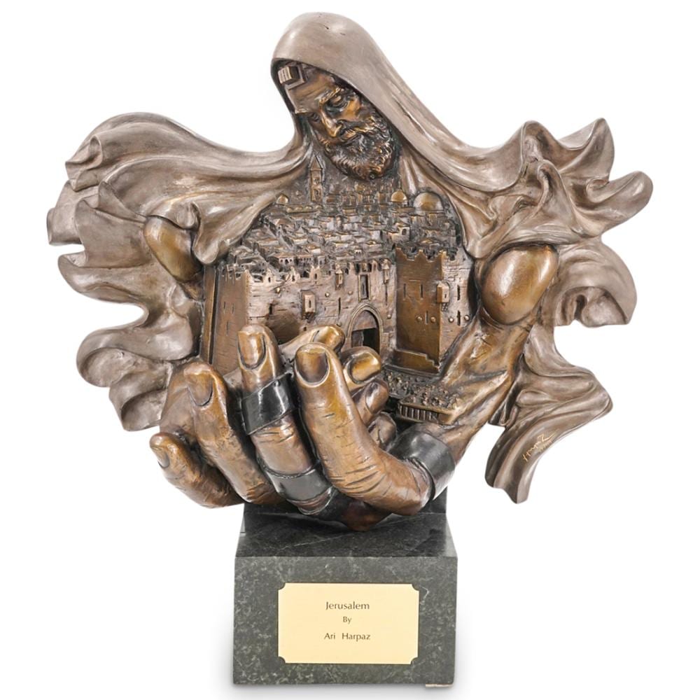 Ari Harpaz comparable auction result: ari harpaz romanian b 1941 jerusalem bronze