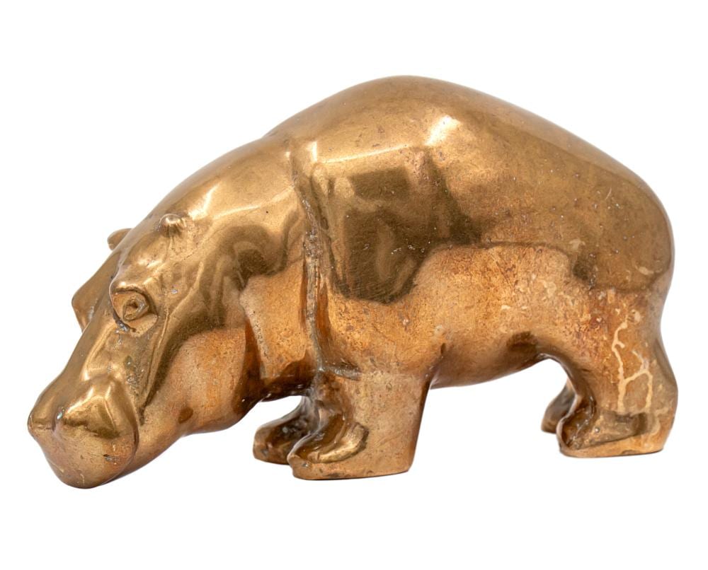 Andrei Revesz comparable auction result: andre revesz hungarian israeli 1912 1999 hippopotamus bronze sculpture