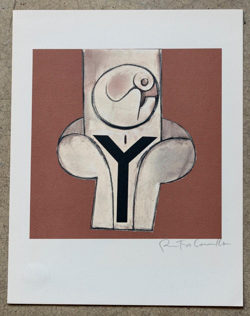 Pietro Cascella comparable auction result: pietro cascella letter y