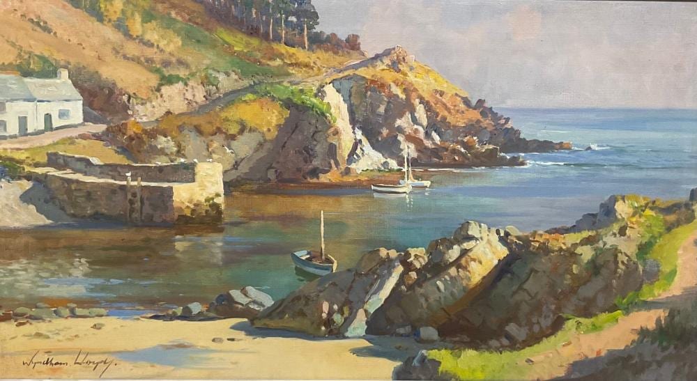 Wyndham Lloyd comparable auction result: wyndham lloyd 1909 1997 harbour entrance polperro cornwall signed oil on canvas 44cm x 80cm