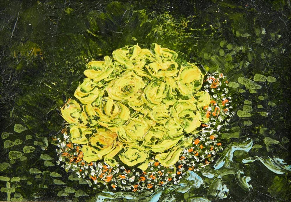 Elizabeth Charleston comparable auction result: elizabeth charleston american 1910 1997 lisa s bouquet 1968 oil on canvas 5 x 7in 12 7 x 17 8cm