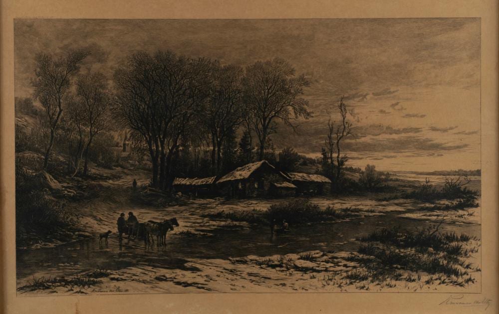 Hendrik Dirk Kruseman van Elten comparable auction result: hendrik dirk kruseman van elten etching with drypoint