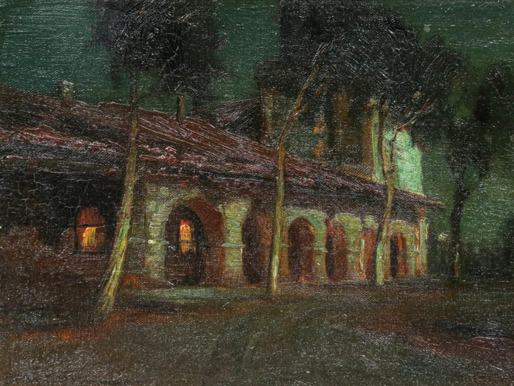 Benigino Yamero Ruiz comparable auction result: benigino yamero ruiz 1880 1929 nocturnal santa barbara mission c1910