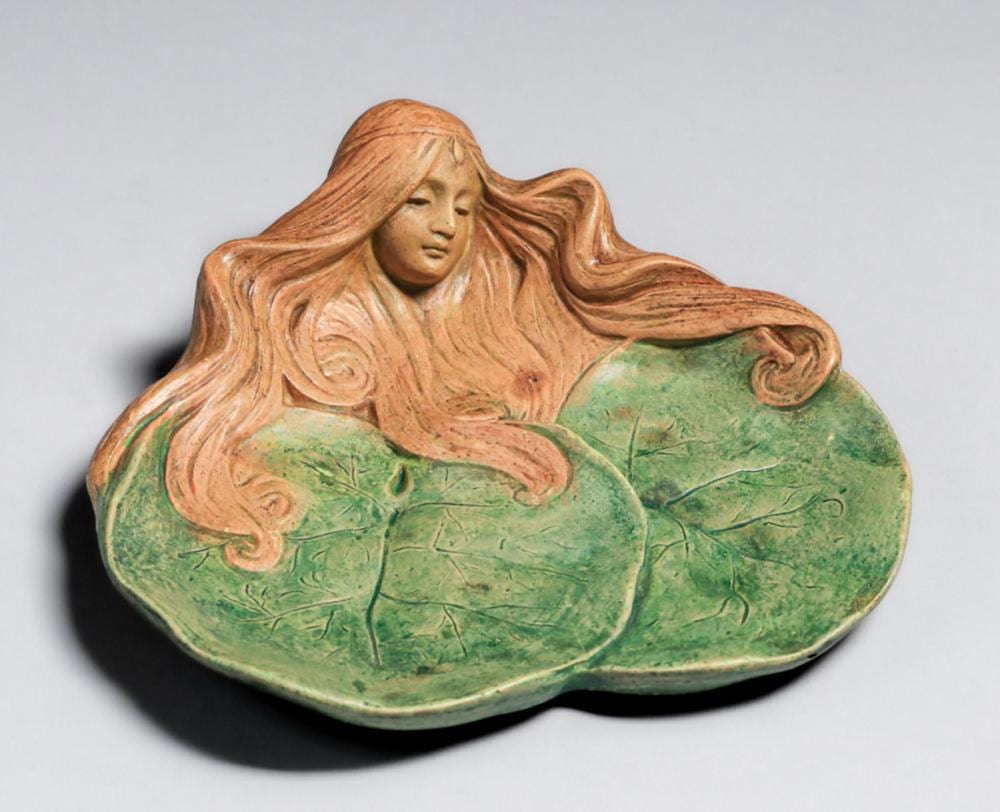 Fritz Kochendorfer comparable auction result: fritz kochendorfer german 1871 1942 art nouveau maiden tray c1900s
