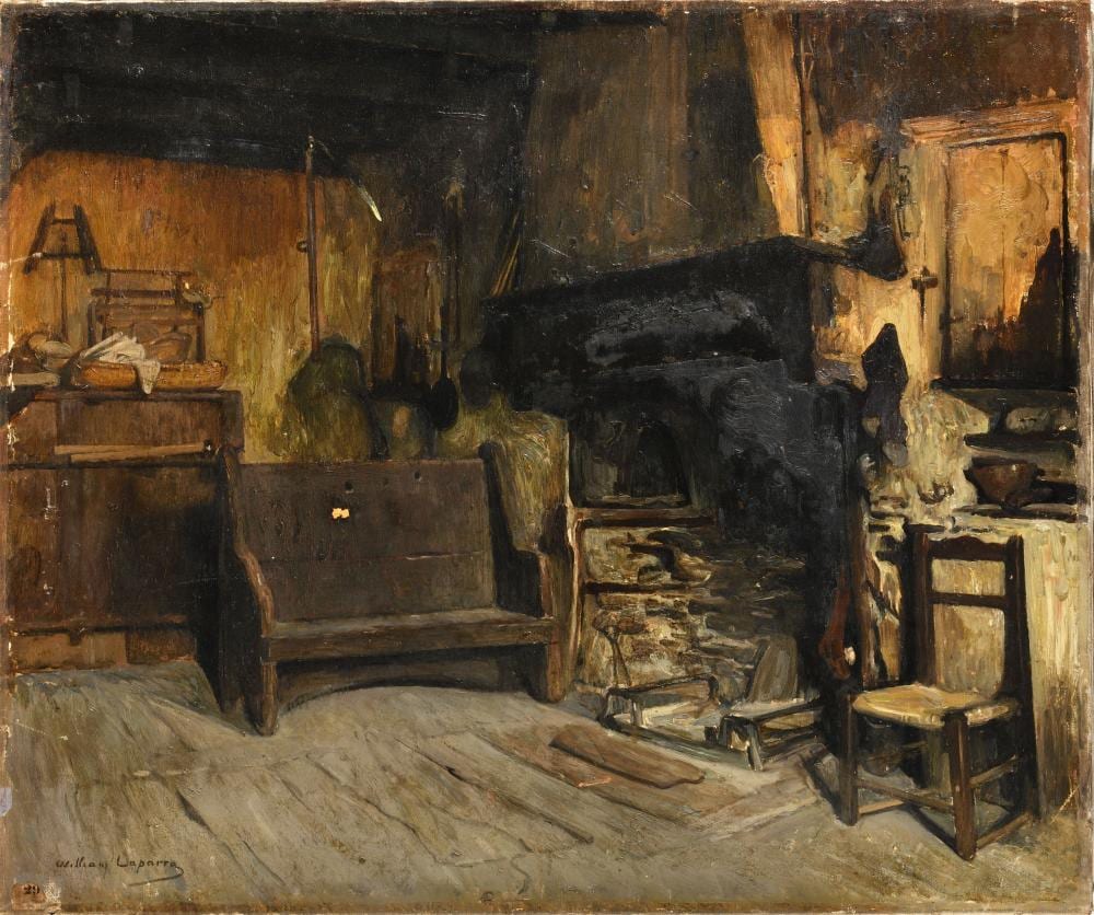 William Laparra comparable auction result: william laparra 1873 1920 le foyer