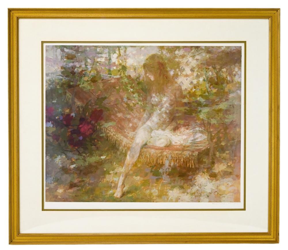 Harrison Rucker comparable auction result: harrison rucker signed nude woman print