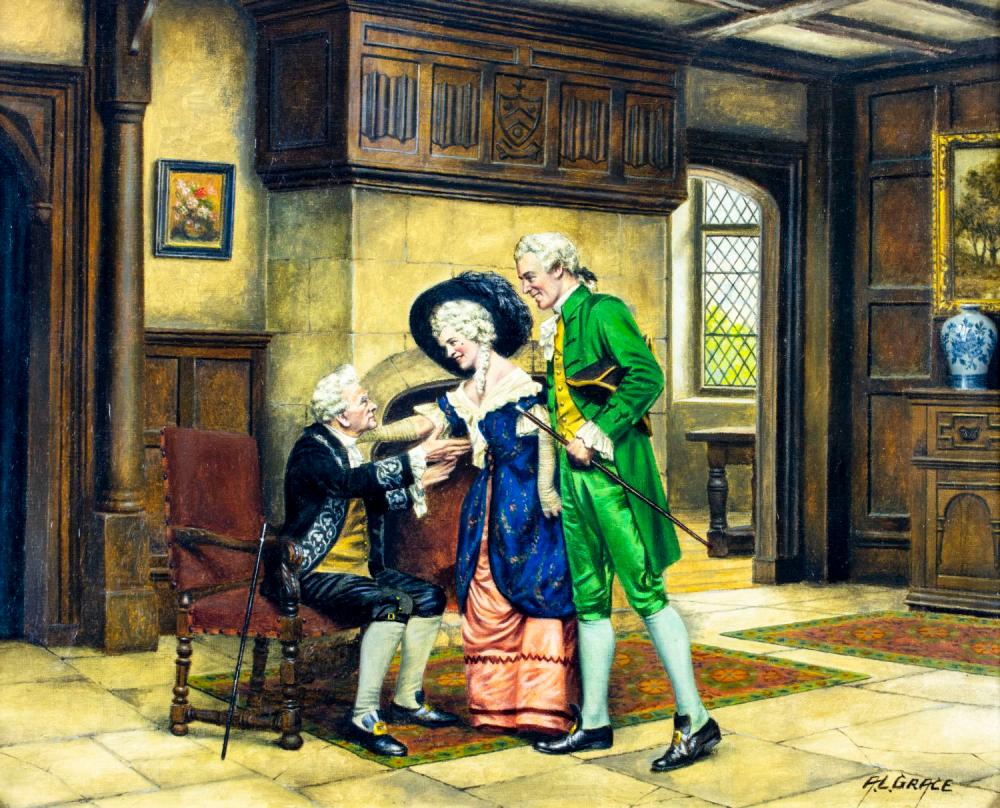 Alfred Lyndon Grace comparable auction result: alfred lyndon grace uk 1867 1949 oil painting