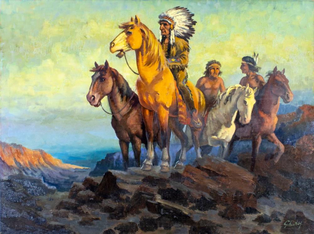 Jalal Gharbi comparable auction result: jalal gharbi tunisia us 1920 2005 oil painting