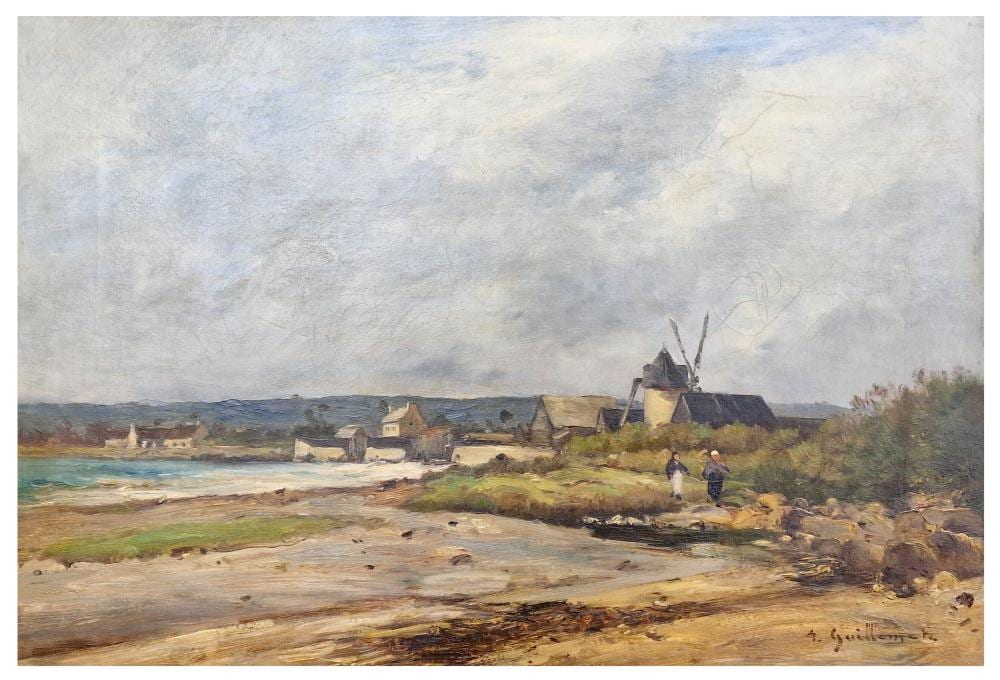 Antoine Guillemet comparable auction result: antoine guillemet 1843 1918 paysage au moulin