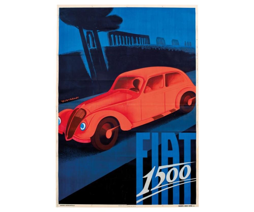 Giuseppe Riccobaldi comparable auction result: giuseppe riccobaldi del bava 1887 1976 fiat 1500 1935