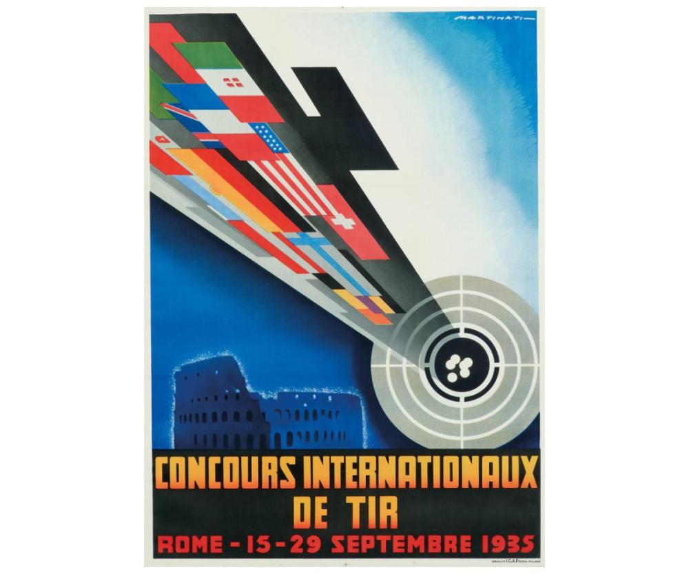 Luigi Martinati comparable auction result: luigi martinati 1893 1983 concours internationaux de tir 1935