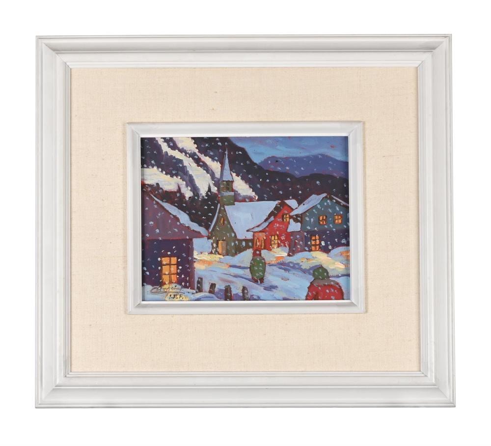 Claude Langevin comparable auction result: claude langevin canadian b 1942 to evening mass