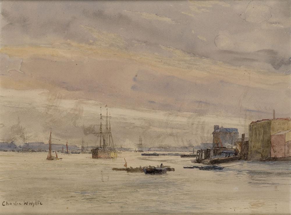 Charles William Wyllie comparable auction result: charles william wyllie british 1853 1923 lower thames