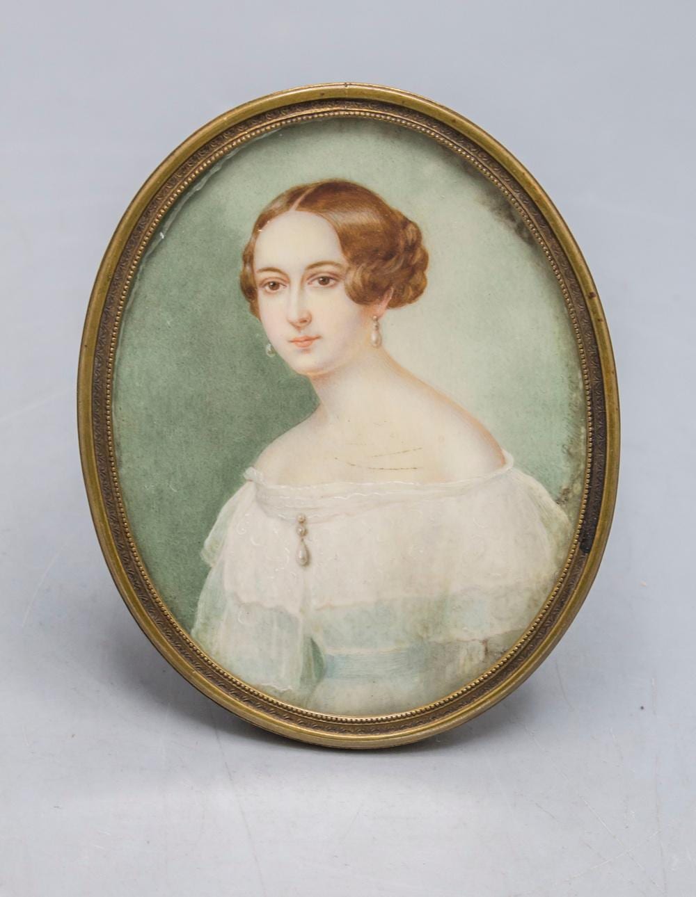 Moritz Michael Daffinger comparable auction result: moritz michael daffinger 1790 1849 miniatur portr t einer dame a miniature portrait of a lady um 1830