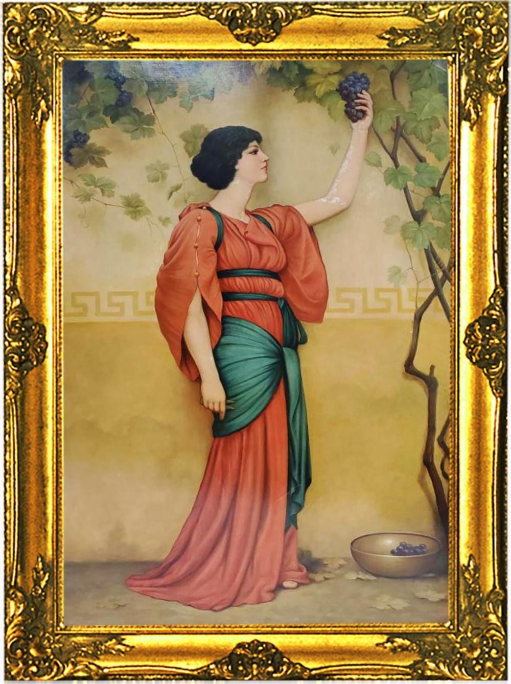 John William Godward comparable auction result: antique english portrait oil painting after john william godward